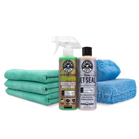 CHEMICAL GUYS GREEN SHINE WATERLESS WASH & COAT BUNDLE